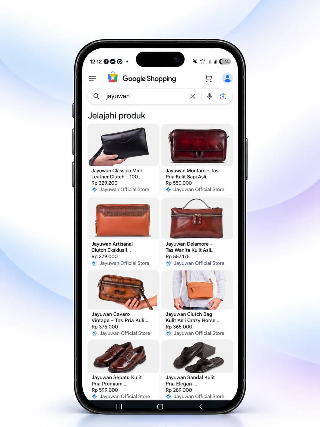Katalog produk Jayuwan yang tampil di Google Shopping