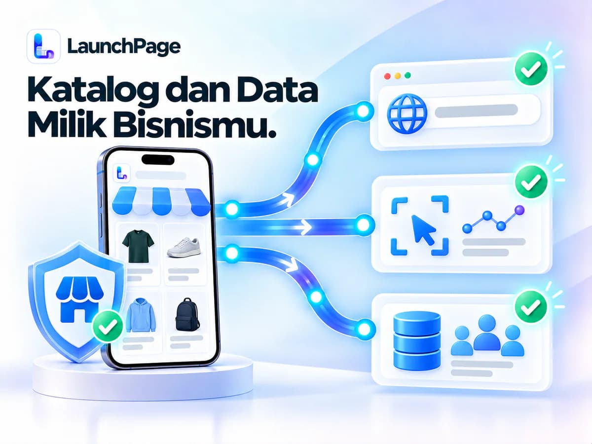 Katalog bisnis yang terhubung ke domain, pengukuran, dan data customer milik brand